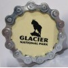 Unbranded Glacier Park Fridge Magnet Wood & Chain 2 5/8"