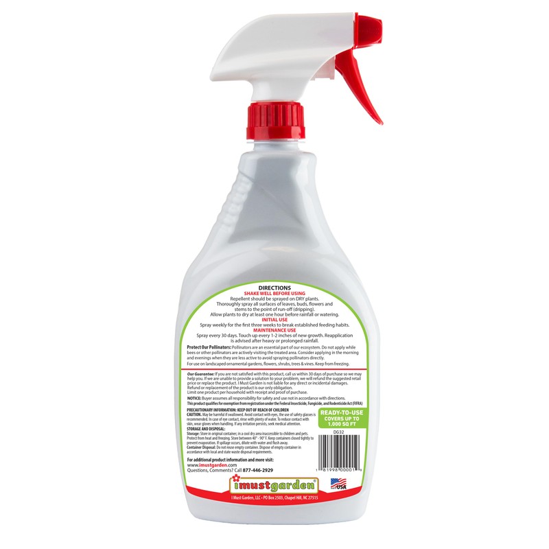 I Must Garden Deer Repellent Special [32oz Concentrate + 32oz