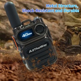 M11 Global Walkie Talkies with Sim Cards - Handheld 2 Way Radios - Unlimited Range - Rechargeable PTT Push to Talk Over Cellular Radio Audio - Color: Standard wired headset