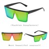 Dollger Square Oversized Sunglasses for Women Men Fashion Flat Top
