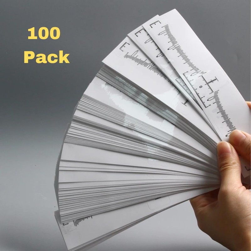 100Pcs Eyebrow Ruler Sticker Disposable Eyebrow Mapping Ruler Sticker for