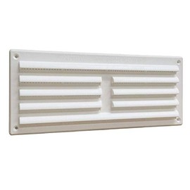 TIMCO Timloc White 9x3 Plastic Internal Louvre Grille Vent Fly Screen