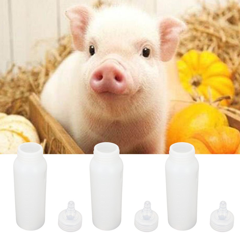 10pcs Small Animal Feeding Bottle Soft Silicone Nipple Thickened Pet