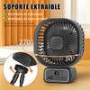 Ventilador Portátil,Carga por USB,5000mAh,3 Velocidades
