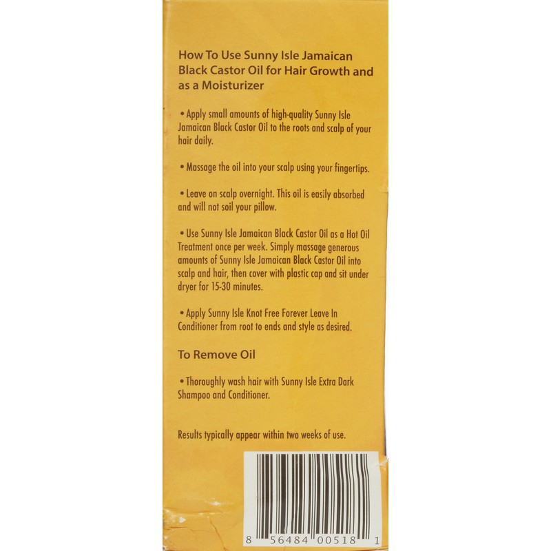 Sunny Isle Jamaican Black Castor Oil, 2 Fluid Ounce