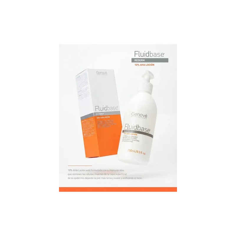 Genové Fluidbase Rederm Loción 10 % AHA, Renueva y Suaviza,