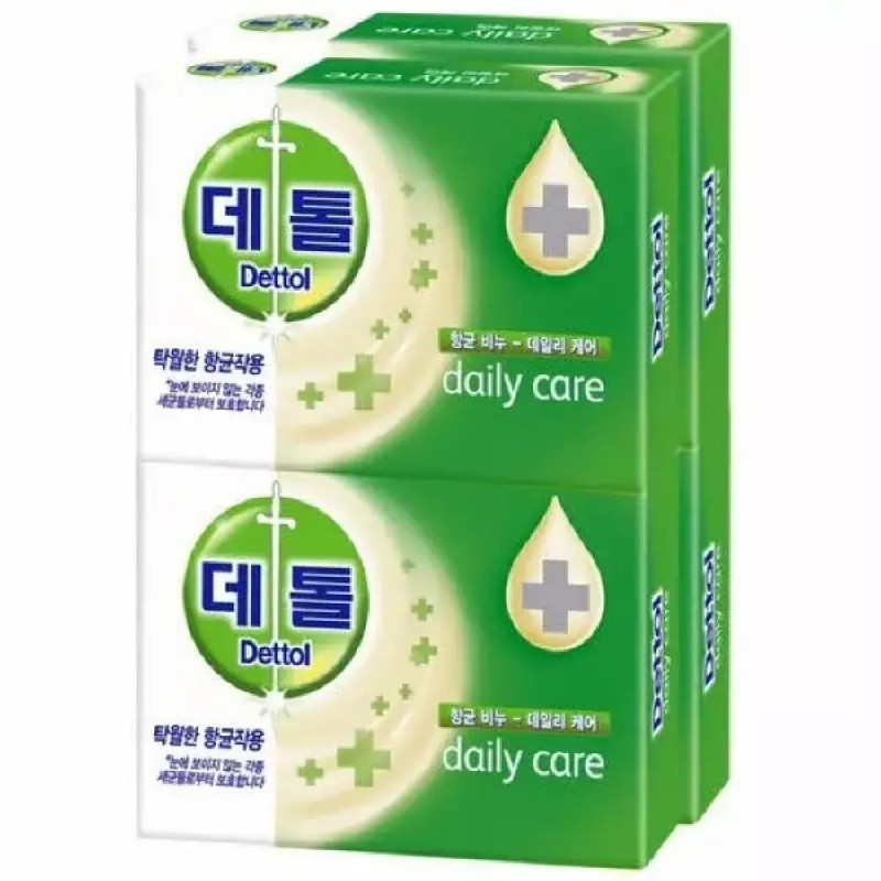 Dettol Q 데톨 항균비누 3plus1 데일리케어 Q Detol Antibacterial Soap