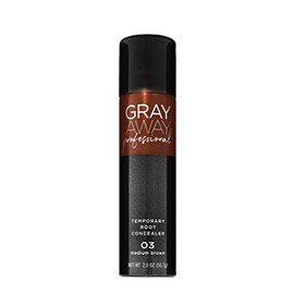 Gray Away Professional Retocador de Raiz Canas Temporal Cafe Medio (Medium Brown) 2oz. (56.7g)
