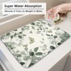 Green Leaf Dish Drying Mat, 18"x24" Ultra Water Absorbent Microfiber