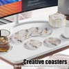 Miuhoemy Coasters for Drinks Set of 8, Absorbent Abstract Sand