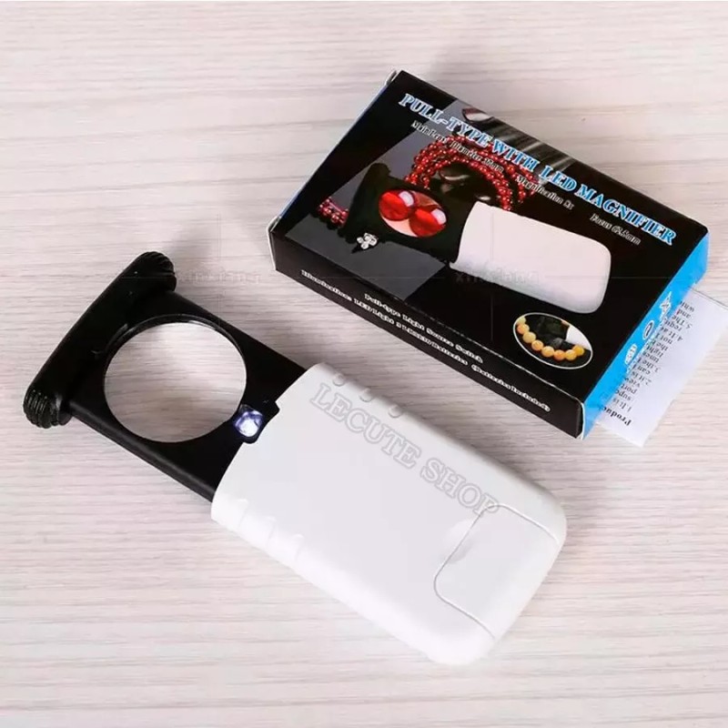 Pull-Type Lupa Led 8x De 37 Mm Para Lectura Tipo