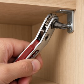 Compact Reversible Ratchet Screwdriver for Tight Spaces – 15° Angled Hand Tool for Home Repairs and Everyday Maintenance