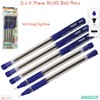 HAUSER Fix 5 x 0.7mm BLUE Smooth Ballpoint Pens Soft