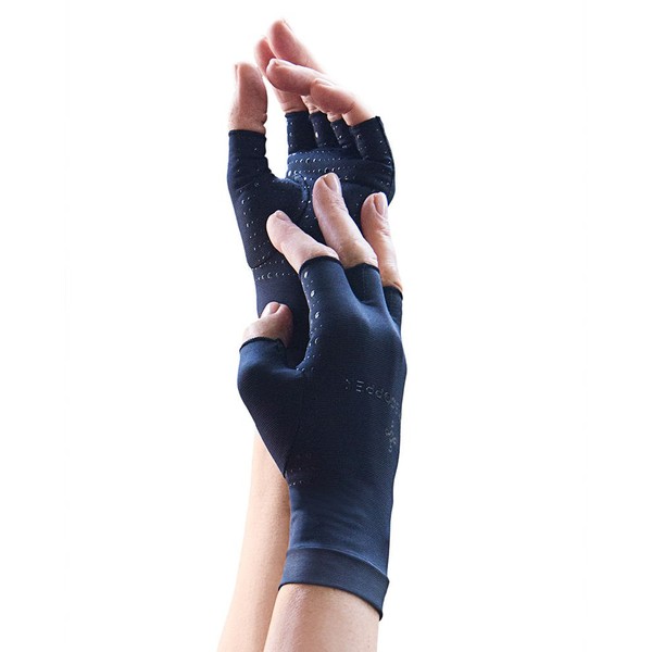 Copper Compression Gloves for Arthritis Black Size Small by Tommie
