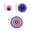 QUARKZMAN Hanging Paper Fans Party Set 6 Pieces Round Pattern