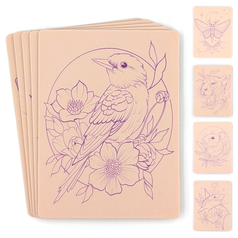 Pre-Printed Tattoo Practice Skins - 5 Pack | Pre Printed