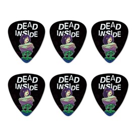 Dead Inside Girl with Exposed Skeleton Bones Novelty Guitar Picks Medium Gauge - Set of 6