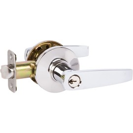 Delaney Hardware Milton Entry Door Lever for Left or Right-Handed Doors in Polished Chrome Finish