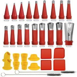 Caulking Nozzles Tips Caulk Finisher Kit Caulk Gun Tips with Connection Bases Replacement with Brush