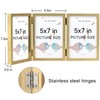 Triple 5x7 Photo Frame Hinged Folding Wood Picture Frame with
