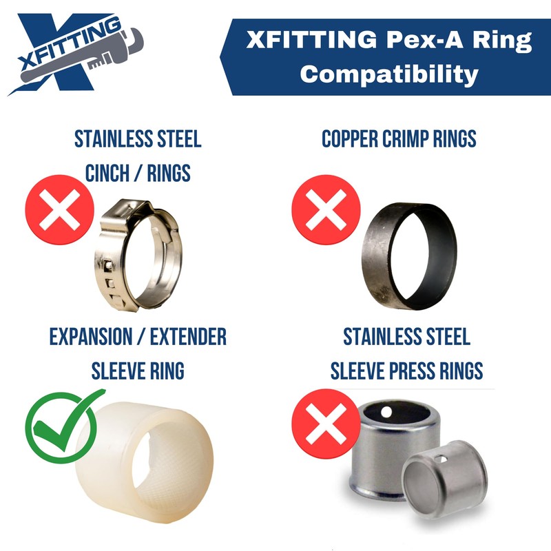 XFITTING Pex A 1/2 Inch x 1/4 Inch OD Compression
