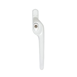 ERA Maxim Offset White Locking Window Handle Right Hand | PVC Windows Handle Replacement | White Handle & Button with Keys