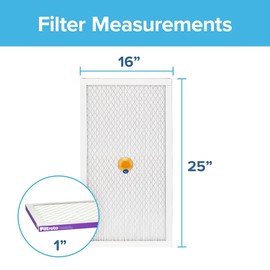 Filtrete 16x25x1 AC Furnace SMART Air Filter, MERV 12, MPR 1500, Track Filter Life With Bluetooth Enabled Sensor, CERTIFIED asthma & allergy friendly, 2-Pack (Actual Size15.719x24.72x0.78 in)