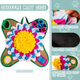 2 Pack Pet Snuffle Mat for Dogs Treat Interactive Dog Feeding Mat Dog Sniffing Mat Portable Dog Puzzle Toys for Small Medium Breed Dogs Puppy Foraging Feed Game (Elegant Style)