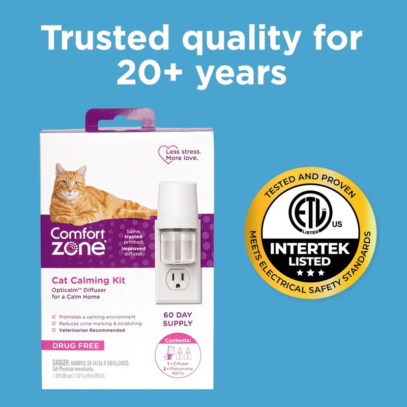 Comfort Zone 1 Pack Cat Calming Diffuser Refills; 30-Day Refills;