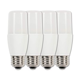 Westinghouse 3319920 60-Watt Equivalent T7 Bright White LED Light Bulb with Medium Base, Frost, 4 Count (Pack of 1)