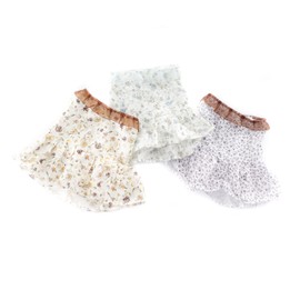 WEIGEDU Plush Dog Dresses, Set of 3 - Stuffed Animal Puppy Clothing for 12.6 inch Sitting Dogs