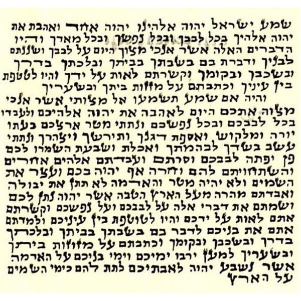 2 (TWO) Non Kosher Hebrew Parchment / Klaf / Scroll for Mezuzah Mazuza Identical To A Kosher Parchment, Printed Not Hand Written 2.5" x 2.7"