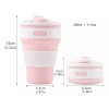 CL Taza Café Vaso Plegable De Silicon Con Tapa Y