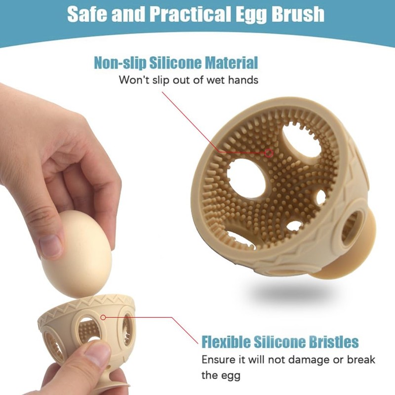 AIXXCUVQ 2pcs Gel Organic Egg Flexible Brush for Dirt Must-Have