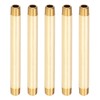 PATIKIL 3Pcs 6" Long 3/8" x 3/8" NPT Male Brass