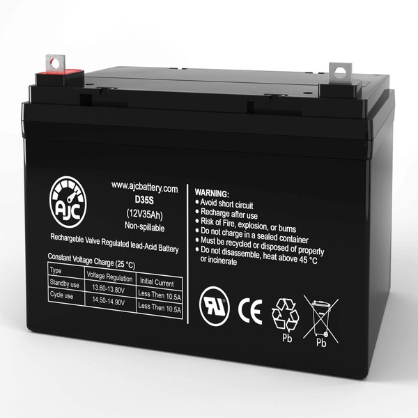 Deep Cycle 12V 35Ah Mobility Scooter Battery - This is an AJC Brand Replacement