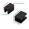 AWEN 8Pcs Square Adjustable Frameless Glass Shelf Bracket Holder, Black
