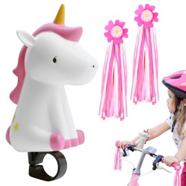 LETTERASHQP Dinosaur Bicycle Bell Children's Horn Children's Bicycle Horn Children Dinosaur Bicycle Squeeze Horn Bicycle Unicorn Squeeze Horn Bicycle Bell for Children Boys Girls (E)