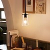 BESTWEST Pendant Light Fixtures for Kitchen Island, Matte Black Clear
