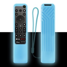 Luminous Blue Remote Case for Sony 4Κ 8K Ultra HD TV RMF-TX800P RMF-TX800U RMF-TX800C RMF-TX900U RMF-TX900C RMF-TX900P X80K X95K XR-A80K XR-X90K Series 2022 Remote Cover with Loop(Glow in Dark Blue)