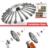 SoJumpvr 10 Inch Steel Wire Wheel Brush Weed Eater Head,