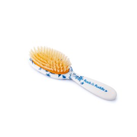 Rock & Ruddle Soft White Natural Boar Bristle Hairbrush for Babies and Young Children | Perfect for Fine Hair Detangling and Smoothing - Pretty Blue