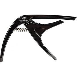 Harmonics CH-101BK Guitar Capo Clamp for Acoustic and Electric Guitars, Ukulele, Mandolin, Banjo, Metal Capo, Black