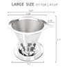 Hanlomele Pour Over Coffee Dripper, Paperless Reusable Coffee Filter, Pour