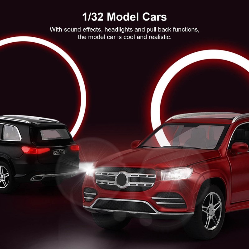 1/32 Alloy Diecast Model Cars Pull Back Electronic Toys Vehicle