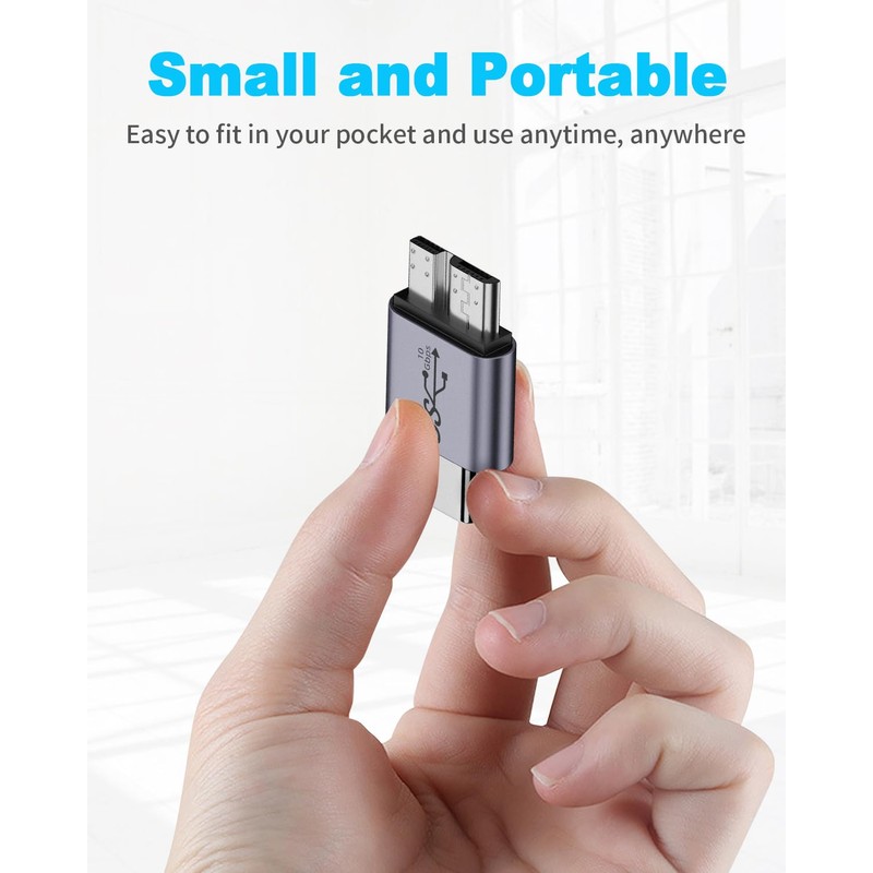 Duttek 10Gbps USB C to Micro B Cable Adapter, Micro