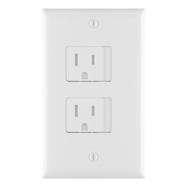 5 Pack - SnapPower SafePlate - [For Decor Outlets] Self-Closing Safety Cover Plate - Child-Proofing Wall Plate Helps Protect Baby From Electrical Shock (Decor)