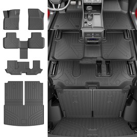 xipoqix Floor Mat Compatible with 18-25 Volkswagen VW Atlas Cargo Mat Trunk Liner Cargo Liner Backrest Replacement for 2018-2025 Volkswagen Atlas Accessories