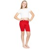 Stretch Is Comfort Girl'S Cotton Biker Shorts Red Medium