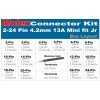 Molex 389pcs Molex 2-24 Circuits 13amp, Gauge 18-24 AWG Mini-Fit
